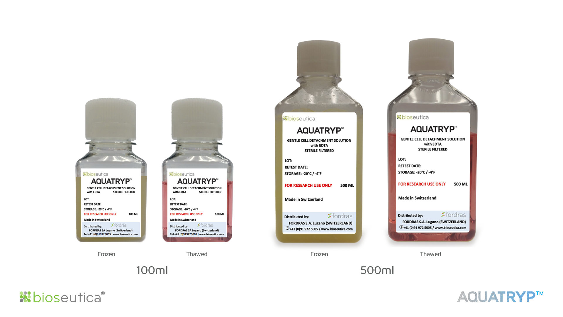 Bioseutica® AQUATRYP™ Product Formats